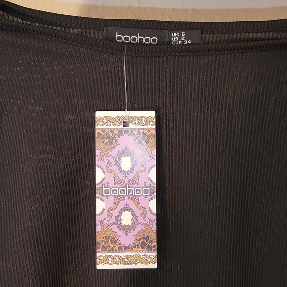 Boohoo detail rib crop top sz. 6 - Picture 5 of 6